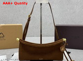 Alaia Le Click East West Small Bag in Brown Nubuck Calfskin Leather Replica