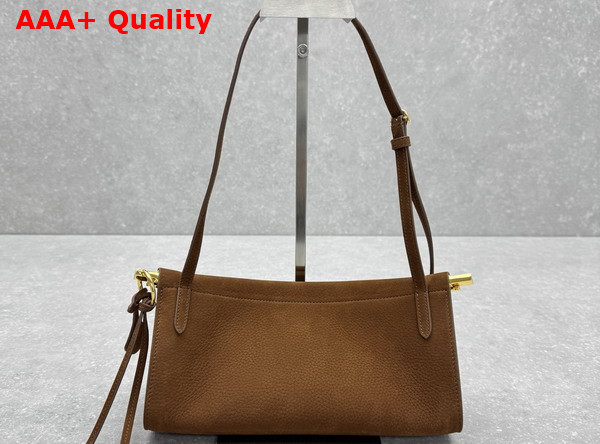 Alaia Le Click East West Small Bag in Brown Nubuck Calfskin Leather Replica