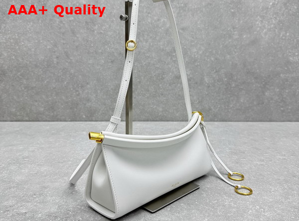 Alaia Le Click East West Small Bag in White Calfskin Replica