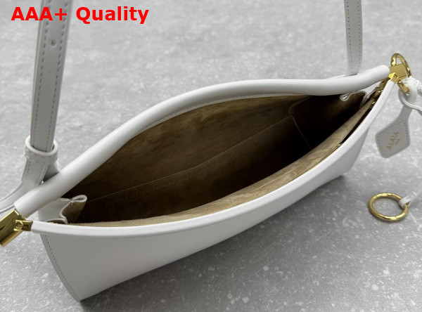 Alaia Le Click East West Small Bag in White Calfskin Replica