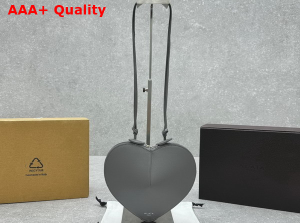 Alaia Le Coeur Bag in Grey Calfskin Replica