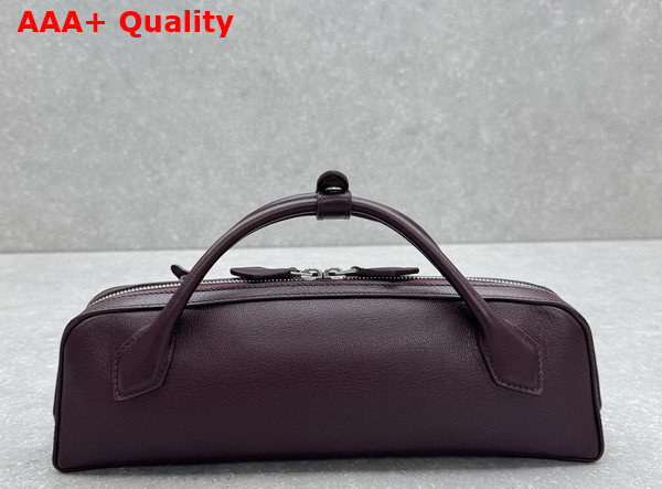 Alaia Le Teckel Clutch in Bordeaux Goatskin Replica