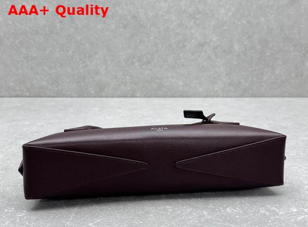 Alaia Le Teckel Clutch in Bordeaux Goatskin Replica