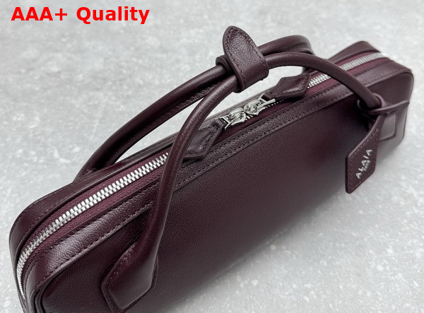 Alaia Le Teckel Clutch in Bordeaux Goatskin Replica