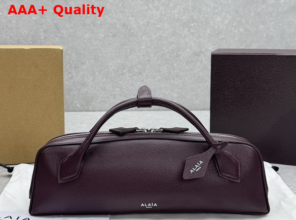 Alaia Le Teckel Clutch in Bordeaux Goatskin Replica
