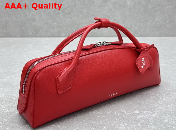 Alaia Le Teckel Clutch in Red Goatskin Replica