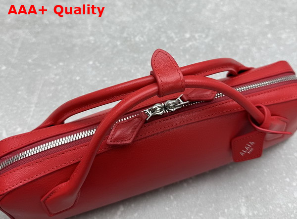 Alaia Le Teckel Clutch in Red Goatskin Replica