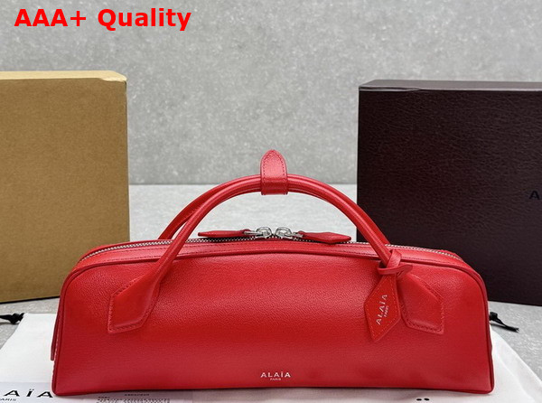 Alaia Le Teckel Clutch in Red Goatskin Replica