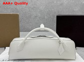 Alaia Le Teckel Clutch in White Goatskin Replica