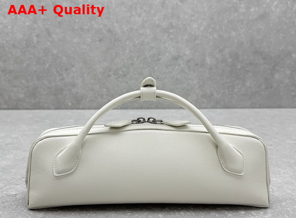 Alaia Le Teckel Clutch in White Goatskin Replica