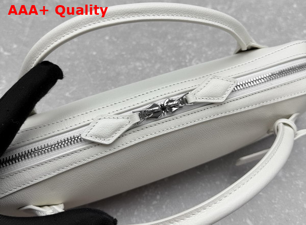 Alaia Le Teckel Clutch in White Goatskin Replica