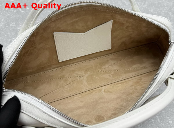 Alaia Le Teckel Clutch in White Goatskin Replica