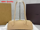 Alaia Le Teckel Medium Bag in Beige Nubuck Calf Leather Replica