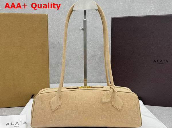 Alaia Le Teckel Medium Bag in Beige Nubuck Calf Leather Replica