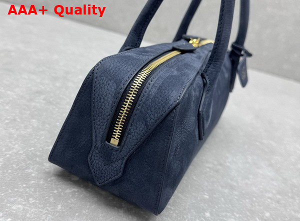 Alaia Le Teckel Medium Bag in Blue Nubuck Calf Leather Replica