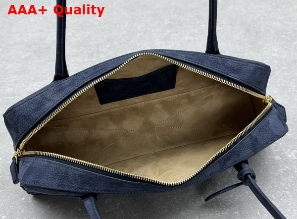 Alaia Le Teckel Medium Bag in Blue Nubuck Calf Leather Replica