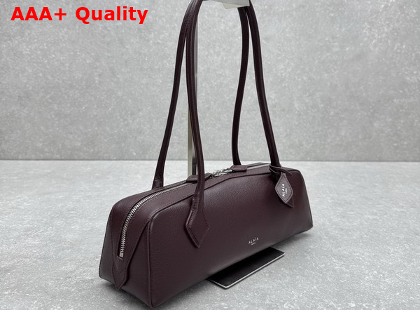Alaia Le Teckel Medium Bag in Bordeaux Goatskin Replica