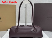 Alaia Le Teckel Medium Bag in Bordeaux Goatskin Replica