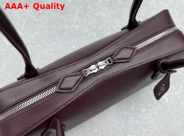 Alaia Le Teckel Medium Bag in Bordeaux Goatskin Replica