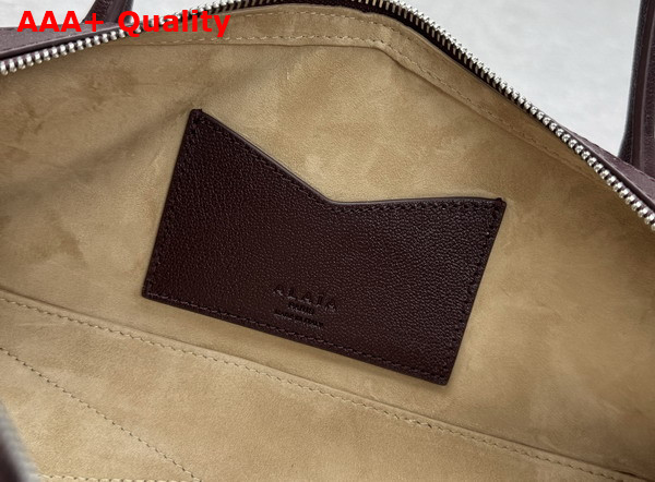 Alaia Le Teckel Medium Bag in Bordeaux Goatskin Replica