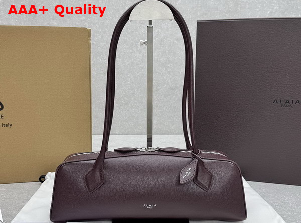 Alaia Le Teckel Medium Bag in Bordeaux Goatskin Replica