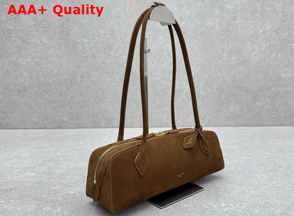 Alaia Le Teckel Medium Bag in Brown Nubuck Calf Leather Replica