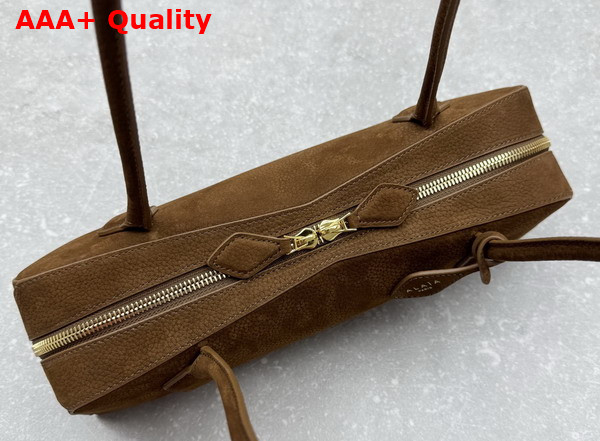 Alaia Le Teckel Medium Bag in Brown Nubuck Calf Leather Replica