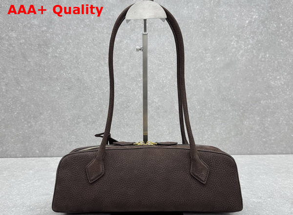 Alaia Le Teckel Medium Bag in Cocoa Brown Nubuck Calf Leather Replica