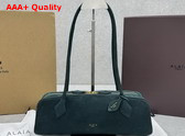 Alaia Le Teckel Medium Bag in Green Nubuck Calf Leather Replica