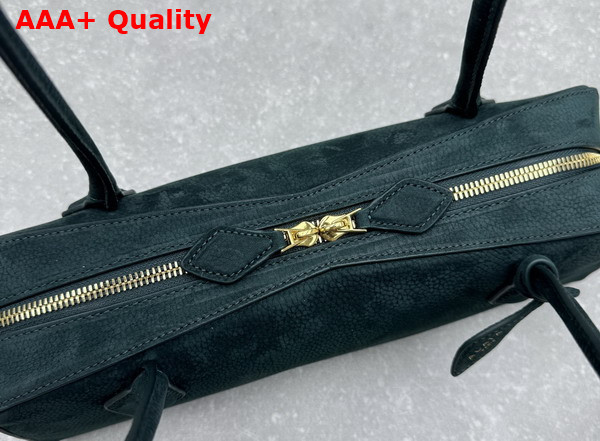 Alaia Le Teckel Medium Bag in Green Nubuck Calf Leather Replica