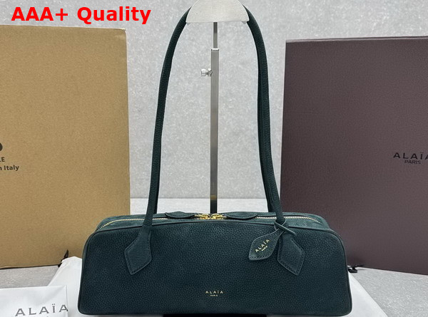 Alaia Le Teckel Medium Bag in Green Nubuck Calf Leather Replica