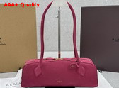 Alaia Le Teckel Medium Bag in Rose Nubuck Calf Leather Replica