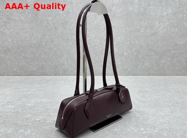 Alaia Le Teckel Small Bag in Bordeaux Goatskin Replica