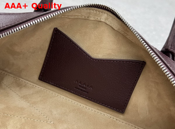 Alaia Le Teckel Small Bag in Bordeaux Goatskin Replica
