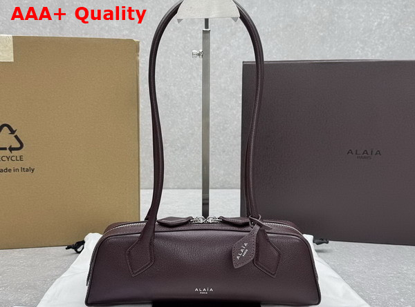 Alaia Le Teckel Small Bag in Bordeaux Goatskin Replica