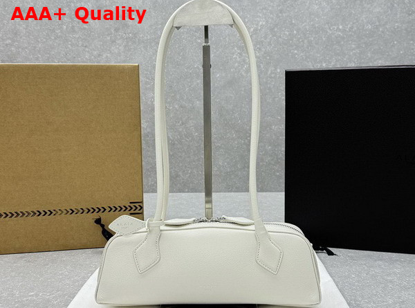 Alaia Le Teckel Small Bag in White Goatskin Replica