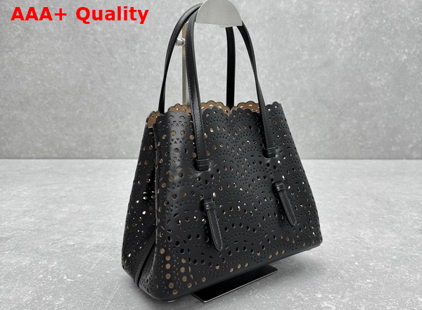 Alaia Mina 25 Bag in Vienne Wave Calfskin Black Replica