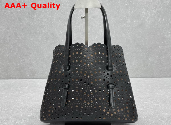 Alaia Mina 25 Bag in Vienne Wave Calfskin Black Replica