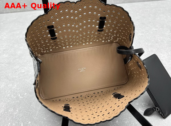 Alaia Mina 25 Bag in Vienne Wave Calfskin Black Replica