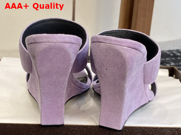 Alaia Wave Mules in Suede Lilac Replica