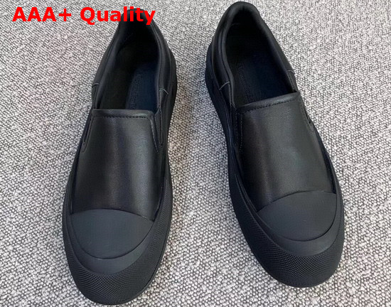 Alexander McQueen Deck Skate Plimsoll Black Nappa Slip On Deck Plimsoll Replica