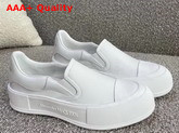 Alexander McQueen Deck Skate Plimsoll White Nappa Slip On Deck Plimsoll Replica