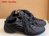 Alexander McQueen Flexion Sneaker in Black Leather Replica