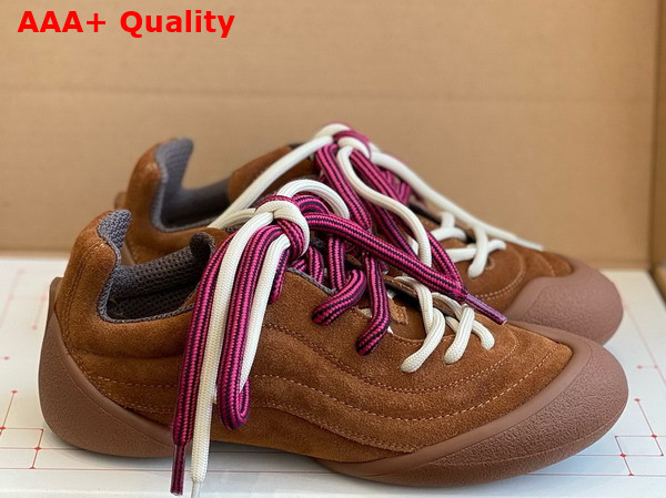 Alexander McQueen Flexion Sneaker in Brown Suede Leather Replica