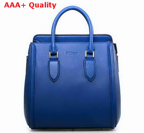 Alexander McQueen Heroine Bag Blue Real Leather for Sale