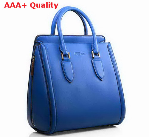 Alexander McQueen Heroine Bag Blue Real Leather for Sale
