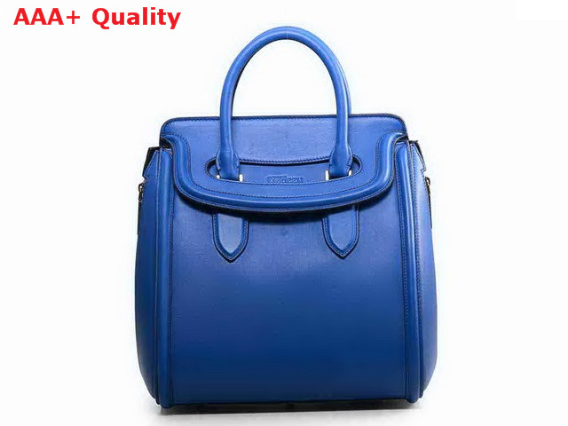 Alexander McQueen Heroine Bag Blue Real Leather for Sale