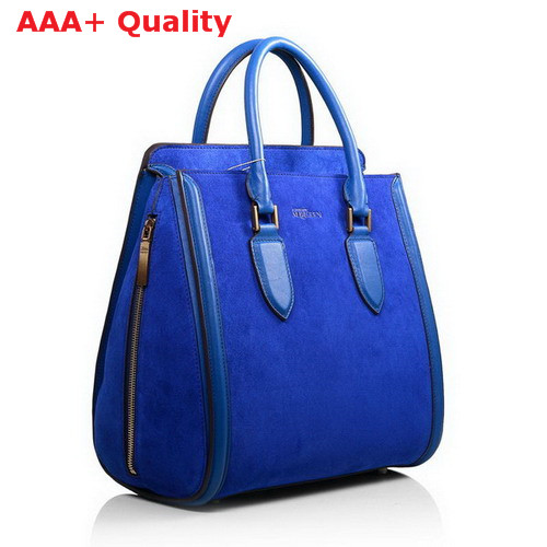 Alexander McQueen Heroine Bag Blue Suede Leather for Sale