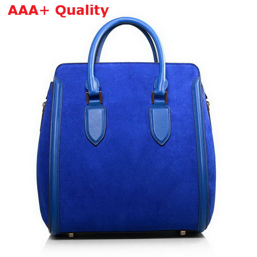 Alexander McQueen Heroine Bag Blue Suede Leather for Sale