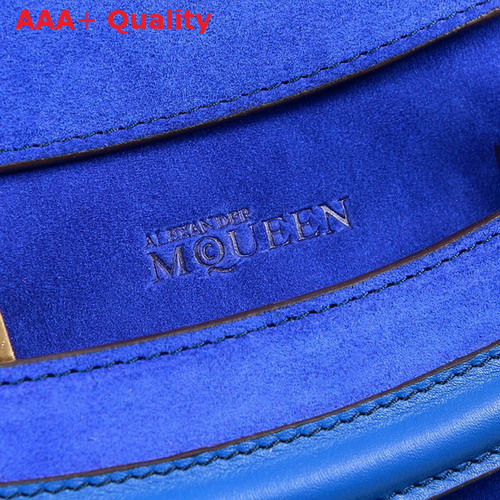 Alexander McQueen Heroine Bag Blue Suede Leather for Sale